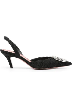 Amina Muaddi Camelia 105mm pumps med krystalspænde