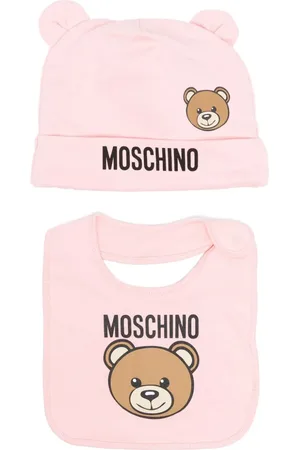Moschino Sæt med hue med bamse-motiv og pompon