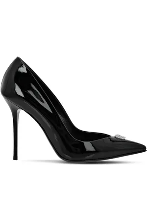 Philipp Plein 105mm pumps i læder med spids tå