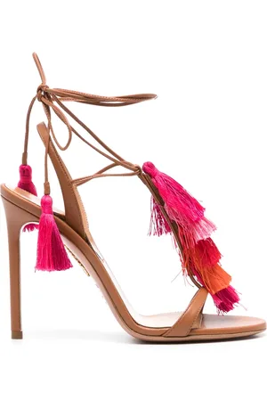 Aquazzura Capri 105mm sandaler med kvast