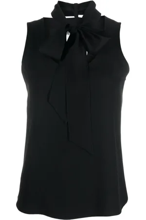 Moschino ærmeløs bluse med sløjfedetalje