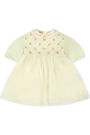 Gucci Organza-kjole med blomster-broderi