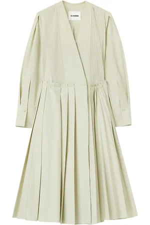 Jil Sander Kjole med plisseret detalje