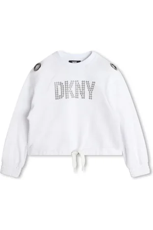 DKNY Sweatshirt med huldetalje og logo