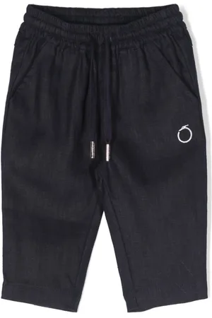 Trussardi Bukser i hør med broderet logo