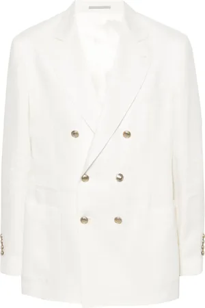 Brunello Cucinelli Dobbeltradet blazer i hør