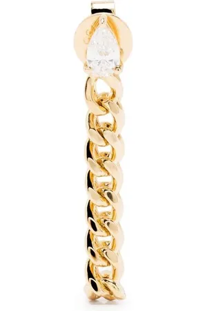 Anita Cuban loop-ørering i 18 karat guld med diamanter