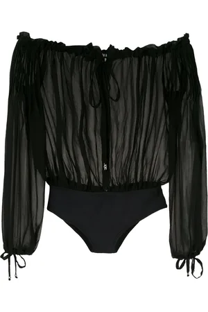 AMIR SLAMA Ruchet body med off-shoulder-snit