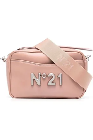 Nº21 Crossbody-taske i læder med logoplade