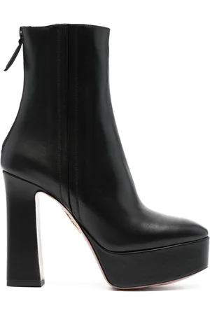 Aquazzura 130mm lædersandaler med plateausål