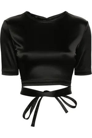 Patou T-shirt i satin med åben ryg