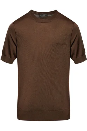 Dolce & Gabbana Sweater i silke med logobroderi