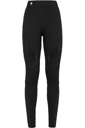 Philipp Plein Krystalbesatte leggings med paneler
