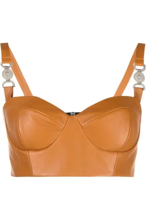 VERSACE Medusa bralette i læder