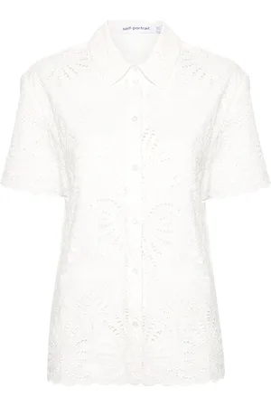 Self-Portrait Skjorte i broderie-anglaise