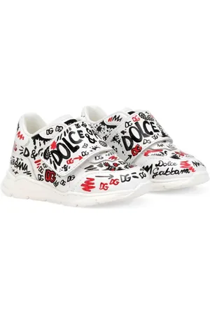 Dolce & Gabbana Lædersneakers med tryk
