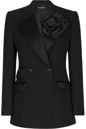 Dolce & Gabbana Enkeltradet blazer med blomstret applikation