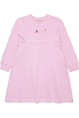 Marni Kjole i jersey med perledekoreret logo