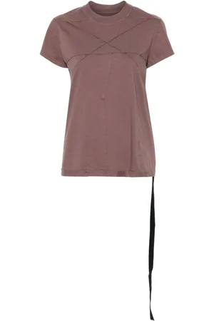 Rick Owens T-shirt i bomuld med tonede syninger