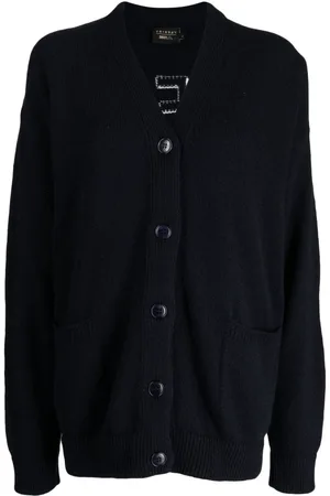 JOSHUA SANDERS Cardigan med slogan-tryk og V-hals