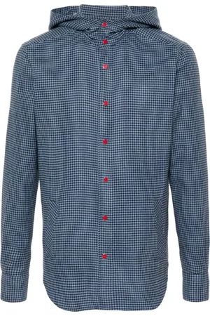 Kiton Ginghamternet skjorte med hætte