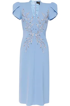 Jenny Packham Mellemlang Firefly kjole med krystaludsmykning