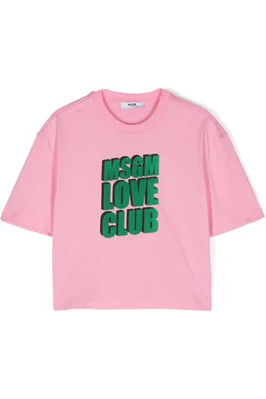Msgm T-shirt med flock-logo