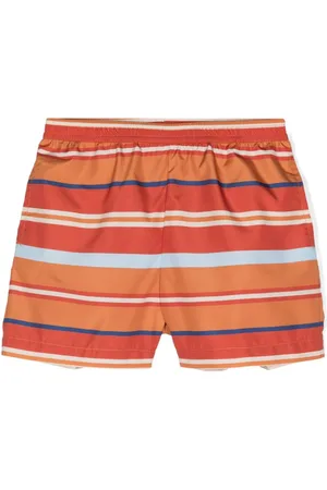 Etro Stribede shorts med Pegaso-broderi