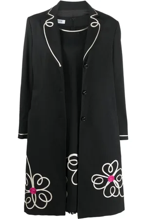 Moschino Kjole og frakke-sæt med blomstret motiv fra 00