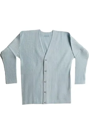 Issey Miyake Plissé-effect v-neck cardigan