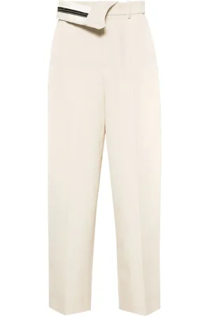 Fendi Gabardine-bukser med foldover-talje