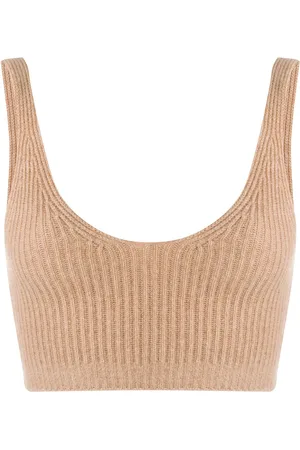 Cashmere In Love Cropped vest i ribstrik