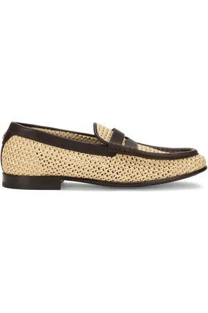 Dolce & Gabbana Loafers i vævet bast