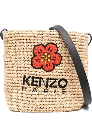 Kenzo Boke Flower crossbody-taske i strå