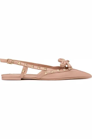 VALENTINO GARAVANI Rockstud Bow slingback-ballerinaer