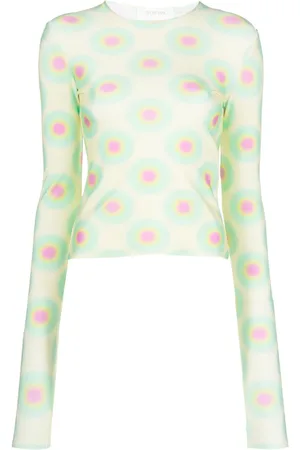 Sportmax T-shirt med grafisk tryk og rund hals