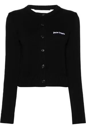 Palm Angels Cropped cardigan med broderet logo