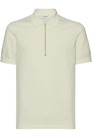 Salvatore Ferragamo Polo med kort lynlås og logobroderi