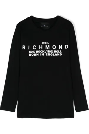 John Richmond T-shirt med logo-applikation
