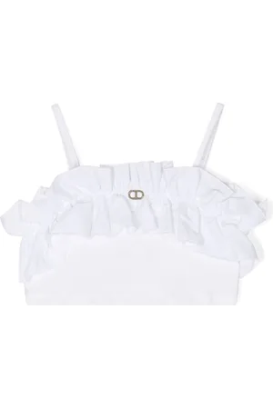 Twin-Set Cropped top med flæser