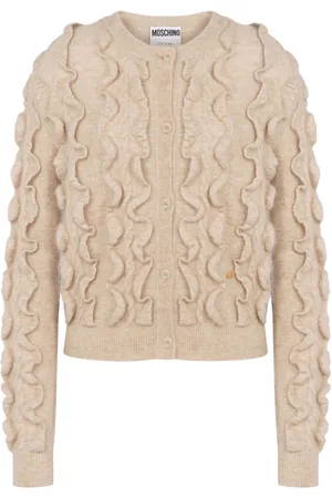 Moschino Cardigan i uldblanding med flæser