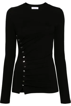 Paco rabanne Asymmetrisk T-shirt med nitter