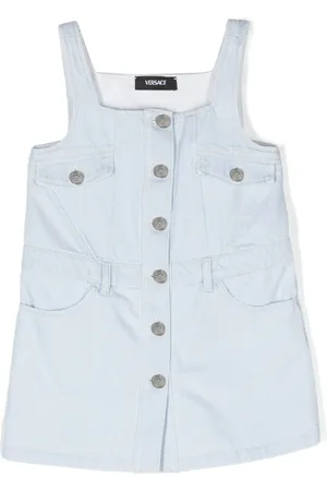 VERSACE Denimkjole med paneler