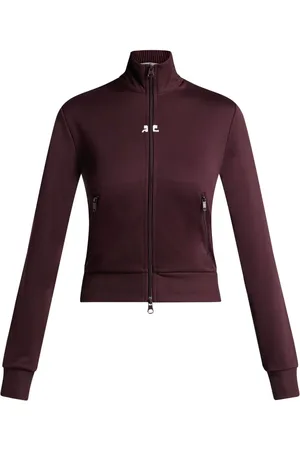 Courrèges Sweatshirt med høj hals og lynlås