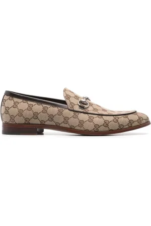 Gucci Læderloafers med monogram-tryk