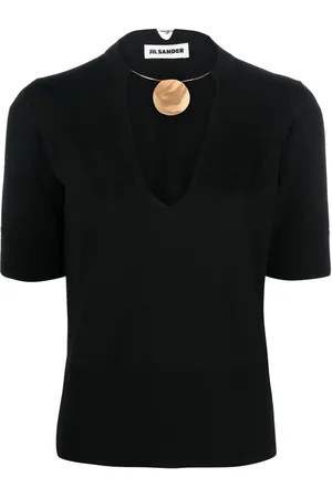 Jil Sander Kortærmet top med choker-hals