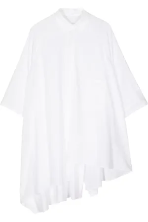 YOHJI YAMAMOTO Asymmetrisk kortærmet skjorte