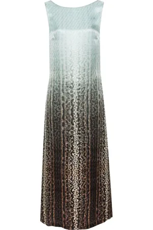 Fendi Lang kjole i FF-jacquard med slangetryk