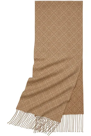 Tory Burch Stort Classic tørklæde med monogram