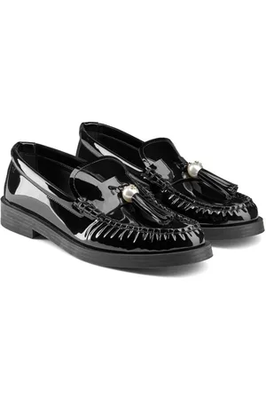 Jimmy Choo Perleudsmykkede Addie loafers i læder